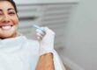 Woman getting dental treatment